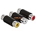 Cmple - 3-RCA Jacks to 3-RCA Jacks Coupler White/Red/Yellow
