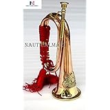 Brass and Copper Blowing Bugle Signal Horn 10.6