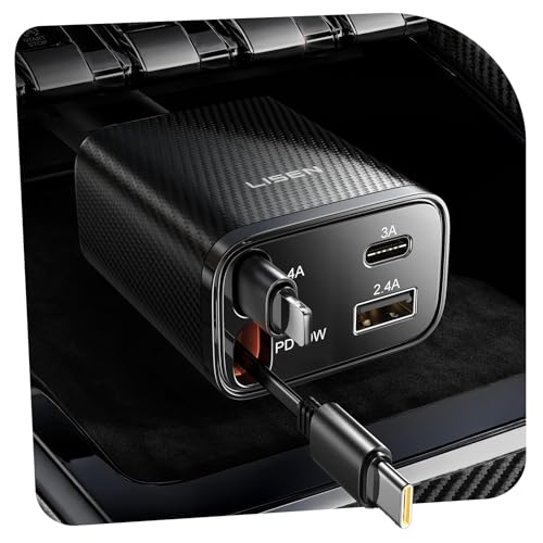 LISEN Retractable Car Charger Car Charger USB