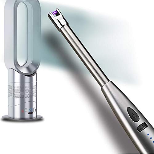 Candle Lighter Camping Lighter USB Lighter Plasma Arc Lighter with LED Battery, Long Nick Electric Lighter for Grill Cooking BBQ