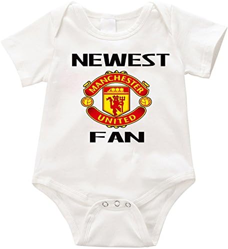 TallyWear USA Newest Manchester United Fan Fan onesie Romper (3-6months, White)