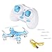 Yipa 3D Flip Mini RC Drone with LED Flash Light 29mm 2.4G 4CH 6 Axis Gyro CX-10 UFO Quadcopter Blue