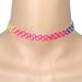 Tpocean 24 PCS Choker Necklaces Rainbow Rubber Gothic Tattoo Henna Stretch Elastic Colorful Chokers Set for Women Girls Teen 90s
