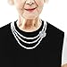 Classy Pal, Adult Bibs for Women Washable, Dress ‘n Dine™ Clothing Protectors for Eating, Senior Adult Bib Terry Cloth Crumb Catcher, Embroidered Design, Waterproof & Reusable (Pearl Necklace)