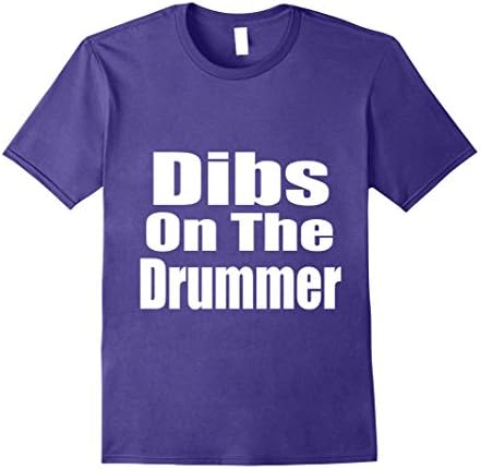 Mens Dibs On The Drummer T-shirt Concert Favorite Band Musician Large Purple