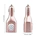 Car Charger, Wall Charger, Elepower 2 in 1 Travel Fast Portable Charger Adapter Fit iPhone 12 Pro Max/11/XS Max/8 7 Plus, Galaxy S21 Ultra S20 S10 Plus, Earbuds, Power Bank, Tablet - Rose Gold