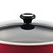 Farberware High Performance Deep Nonstick Fry Pan/Skillet with Lid, 12 Inch, Red
