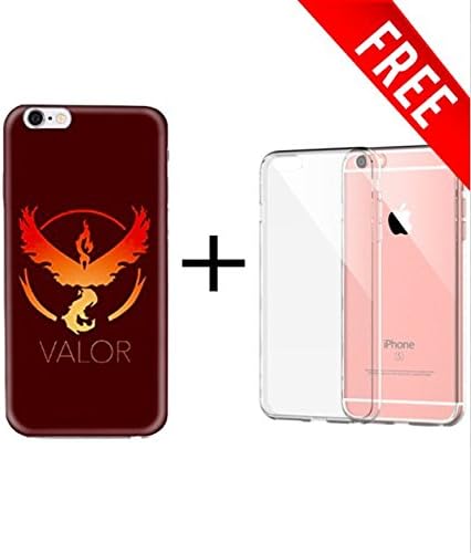 Pokemon Go Team Valor silicone phone case for iphone 7 + 1 BONUS clear silicone case