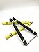 ASIBT 2 PCS Foam Nunchucks / Nunchaku for Practice and Beginner Rubber Nunchucks for Kids Training（25cm）（Yellow and Black Stainless Steel Chain）