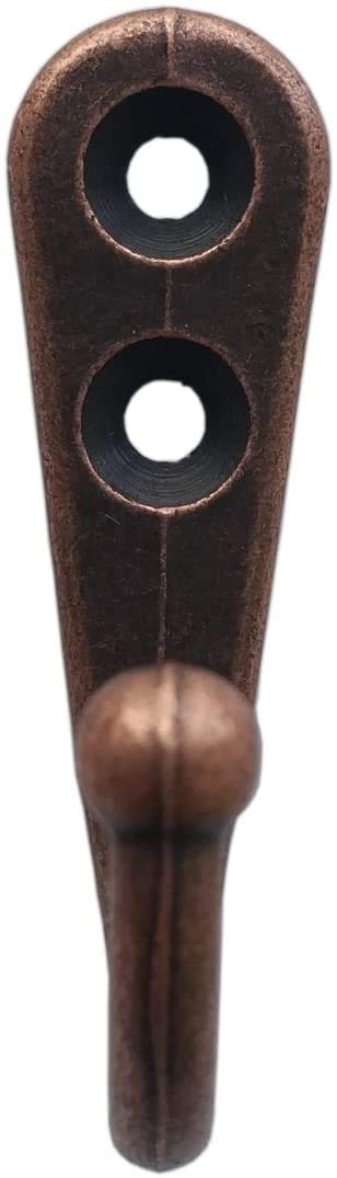 Namvo 20 Pieces Large Coat Hooks Wall Single Mounted Hook Hangers with 40 Pieces Screws，Perfect Use in Bedroom Bathroom Kitchen Red Bronze