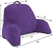 Deluxe Comfort Microsuede Bedrest – Reading and Bed Rest Lounger – Sitting Support Pillow – Soft But Well Stuffed Fiberfill – Backrest Pillow With Arms, Light Purple
