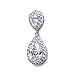 SWEETV Cubic Zirconia Teardrop Bridal Earrings, Rhinestone Dangle Earrings for Wedding Prom Anniversary