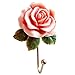 Evoio Wall Hanging Hook Keys Rack Towel Hanger, Decorative Wall Hanger, Heavy-Duty Fancy Hook for Hanging Keys/Towels/Coats/Hats/Bags at Bathroom Door Bedroom Outdoor/Indoor (3PCS, Rose)