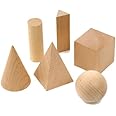 EAI Education Wooden GeoModel Geometric Solids: Basic Set - Set of 6