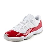 Nike Mens Air Jordan 11 Retro Low White/Varsity Red-Black Leather