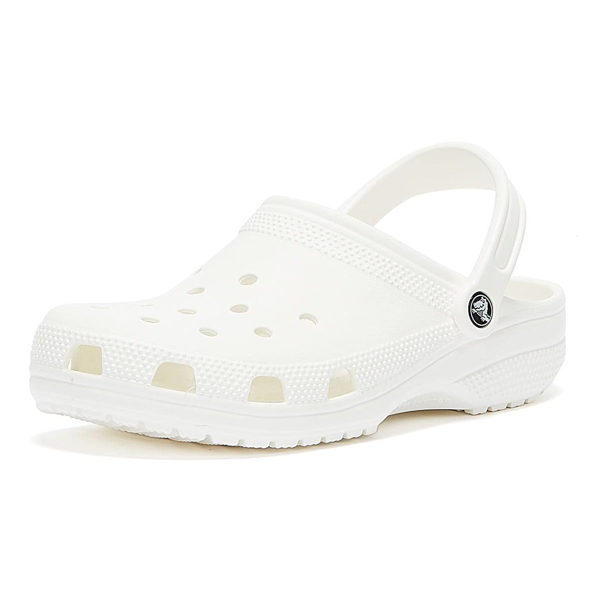 Crocs Unisex-Adult Classic Clog, White, Size 9 US Men / 11 US Women Image