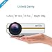 Meyoung TC80 LED Mini Projector, Home Theater LCD HD Movie Video Projectors Support 1080P TV HDMI Outdoor Indoor Movie Night, DVD Player, Smartphone, Laptop, Games (White), 4.5 inch rectange (FBA_JT-TC80)