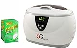 DB-Tech Sonic Sanitize Professional Ultrasonic Digital Denture Cleaning Machine - Cleans Dentures, Bite Plates or Retainers + Plus 108 Polident Double Action 3 Minute Anti-Bacterial Denture Cleanser Tablets