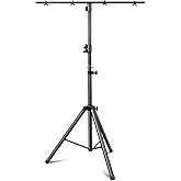 Bloazzup DJ Lights Stand 41-95 Inch, Heavy Duty DJ Stand 1 Pack, Adjustable Height Par Can Tripod Stage Light Stand 8ft, DJ Lighting T Bar Suitable for Stages, Bar, Banquet, Party