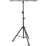 Bloazzup DJ Lights Stand 41-95 Inch, Heavy Duty DJ Stand 1 Pack, Portable Par Can Tripod Stage Light Stand Adjustable Height, DJ Lighting T Bar Suitable for Stages, Bar, Banquet, Party