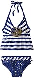 Rugged Bear Baby Girls' Stars and Stripes Tow-Piece Tankini Set