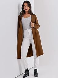 ANRABESS Long Cardigans for Women Lapel 2023 Fall