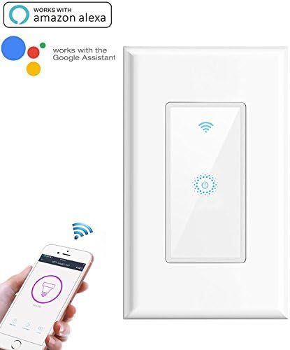 Cbsion Wi-Fi Smart Wi-Fi Light Switch, No Hub Required ,Remote Control Works with Smart Life Tuya APP Alexa ,Google assistant and IFTTT Control