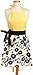 DII Women's Cotton Skirted Kitchen Apron for Cooking, Baking & Crafts, Adjustable with Generous Waist Ties, Black Daisy, One Size