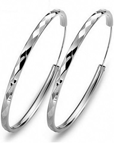 Silver Masters 925 Sterling Silver Hoop Earrings 45CM