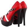 SHOW-STORY-Women-Red-Black-White-Cross-Over-Strappy-Platform-Stiletto-Heel-Dress-PumpsLF80867