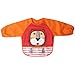 MOMLOVES - Waterproof Sleeved Bib,Infant Toddler Baby Waterproof Bib,6-36 Months (Orange(Lions)+Green(Monkey))