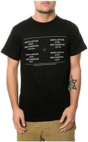 Fourstar Clothing Mens The Fourstar Coordinates Graphic T-Shirt Black S