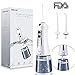 QQcute Cordless Water Flosser Portable Oral Irrigator Teeth Cleaner Rechargeable Anti Leakage 3-Mode 200ML Water Tank Waterproof Design