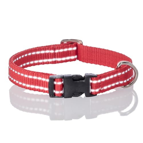 Pet Passion Adjustable Reflective Dog Pet Collar for Small, Medium and Large Do…