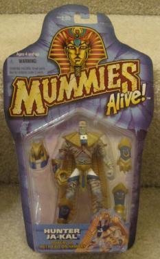 1997 Mummies Alive Hunter Ja-kal Powers up with Falcon Armour Action Figure by Kenner