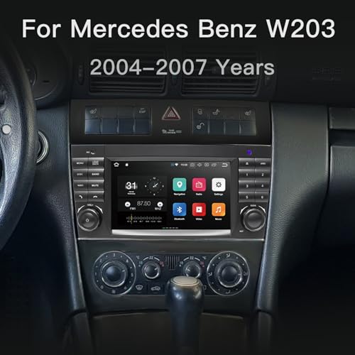 7 Inch 2+64G Car Stereo for Mercedes Benz C G CLK Class W203 W463 A160 Carplay Android 13 Auto Radio Upgrade Touch Screen Dsp Navigation GPS 2004-2007