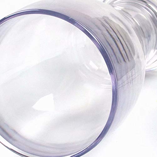 Unbreakable Classic Clear Hard Plastic Pilsner Beer Glasses Large Size 16 oz-Pack of 8