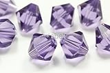 50 4mm Adabele Austrian Bicone Faceted Crystal Beads Tanzanite Alternative For Swarovski Preciosa Crystalized #5301/5328