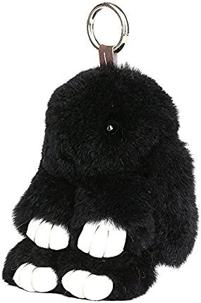 Amasson-Easter Bunny Doll Keychain Rabbit Fur Key Chain Car Bag Charm Pendant