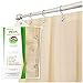 Clean Healthy Living PEVA Shower Liner: (Magnets and Suction Cups). 70 x 71 Inches Long - Taupe Color
