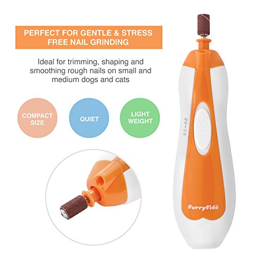 Pet Nail Grinder File by FurryFido, Gentle, Powerful and Safe Paws Grooming l with 6 Sanding Bands for Small and Middle Pet Paws Trimming, and Shaping - Thumbnail 5