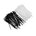 Mudder 4 Inch Nylon Cable Ties in Black and White, 200 Pieces