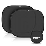 INTEY Car Window Shades for Baby 2 Pack, Cling Side Window Sun Shades Block Sun Glare Heat & UV Rays to Protect Kids and Pets, 19" x 12"