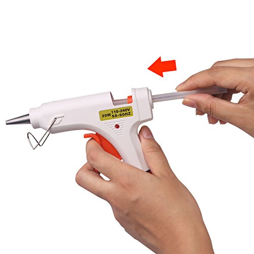 Hot Melt Gun Mini DIY Crafts Home Office Quick Repair with Glue Stick (20 W, White)