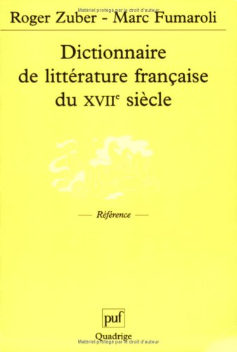 Dictionnaire de littérature française du XVIIe siècle