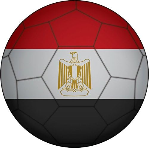 innagrom Egypt Flag Soccer Ball Home Decal Vinyl Sticker 12'' X 12''