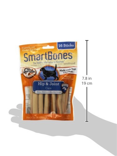 SMARTBONES HIP AND JOINT CARE STICKS, RAWHIDE-FREE CHEWS FOR DOGS, WITH GLUCOSAMINE AND CHONDROITIN, 16 COUNT