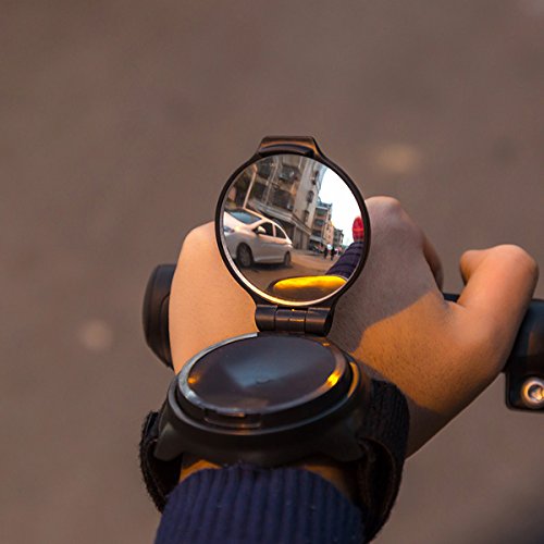 ADI Wrist Bike Mirror, Bike Mirrors 360 Degree Adjustable Bicycle Rear View Cycling Mirrors for BMX, Cruisers Kids' Bikes Mountain Road Bikes
