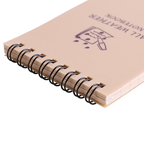 All Weather Spiral Notebooks, MALEDEN Waterproof Steno Notepad Memo Scratch Pads for Outdoor Activities Recording and Tactical Pocket (5PCS)