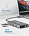 Lasuney Triple Display USB Type C HUB with to 2 HDMI, Displayport, PD3.0, Ethernet, 3 USB Ports, SD/TF, Multiport Adapter Docking Station Dongle for MacBook Air Pro and More